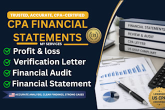 prepare CPA financial statements, US CPA review audit financials, CPA letter