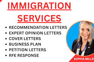 write expert opinion, recommendation letter for USA immigration