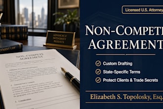 draft a custom non compete agreement and nda as a licensed US attorney