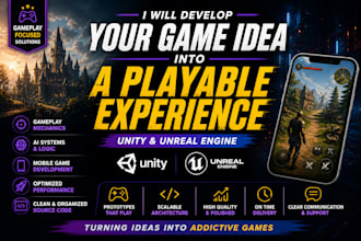 develop a unity or unreal game prototype with polished gameplay mechanics