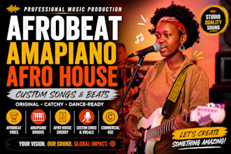 create custom afrobeat, afro house, or amapiano songs professionally