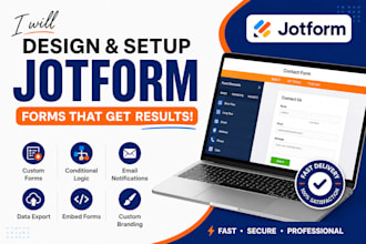design and setup jotform forms with ai, integrations and branding