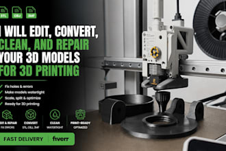 edit, convert, clean,  and repair your stl, obj, and 3d models for 3d printing