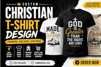 do custom typography christian tshirt design with bible verse streetwear graphic