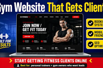 design gym website personal trainer fitness coach or yoga website that converts