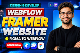 design framer website, webflow website, figma to framer expert