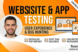 test your website or app and provide user feedback