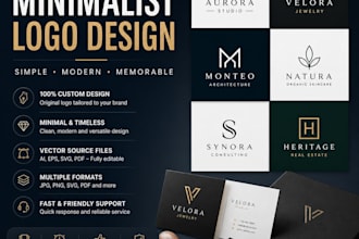 create a clean and professional minimalist logo design