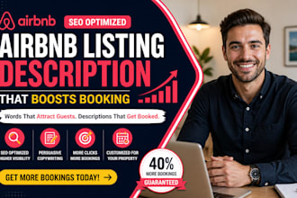 write an seo optimized airbnb listing description that boosts booking