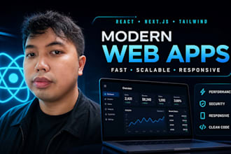 build a modern react nextjs web app or dashboard