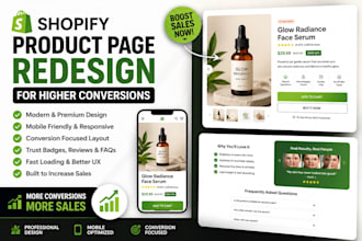 redesign your shopify product page for higher conversions