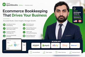 do ecommerce bookkeeping, catchup, shopify, amazon in qbo