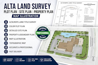 do alta land survey, color plot plan, site plan, property plan, map illustration
