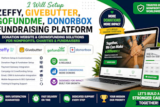 setup zeffy givebutter gofundme donorbox fundraising nonprofit blackbaud website