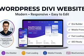 design a professional wordpress divi website using divi theme