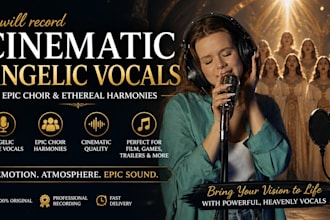 record cinematic angelic vocals, ethereal harmonies and epic choir soundtrack
