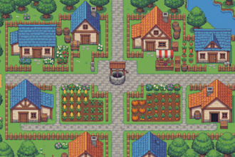 design pixel art tilesets, tilemaps, and top down rpg backgrounds for indie game