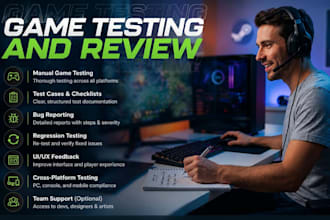 test your steam mobile or PC game and give detailed feedback
