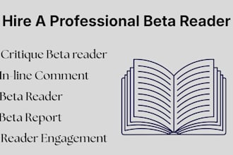 beta reader your fantasy romance and critique your manuscript