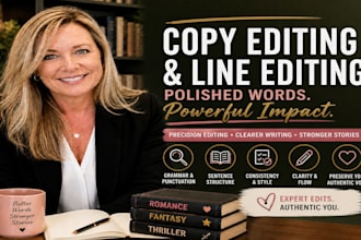 book copy line editing, book formatting, book proofreading for amazon KDP
