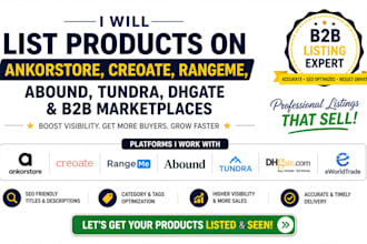 list products on ankorstore creoate rangeme abound tundra dhgate b2b marketplace