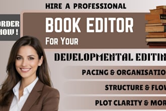 provide developmental editing for your book, book editor