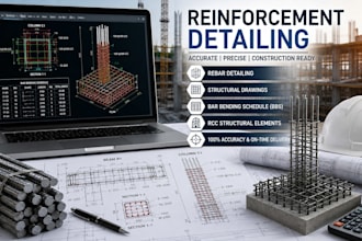 reinforcement detailing, rebar drawings and bar bending schedule for structures