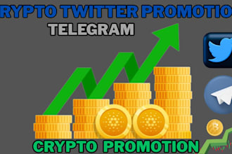 do crypto twitter  promotion , token ,coins, nft telegram crypto promotion