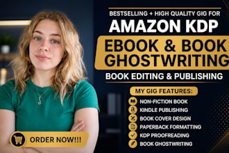 ghostwrite fiction and nonfiction book as ghostwriter, ebook ghostwriter
