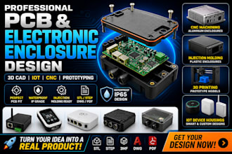 design pcb enclosure, pcb casing and sheet metal enclosure ready for 3d printing