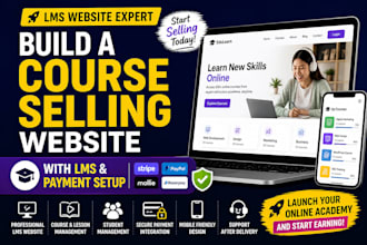 build a course selling website with lms and payment setup