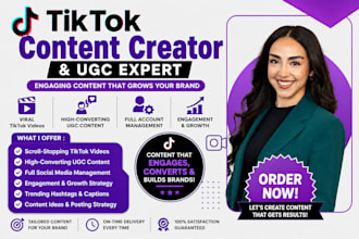 create tiktok ugc content and be your tiktok content creator
