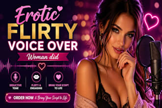 record erotic female voice over  natural, narration  nsfw flirty voice for you