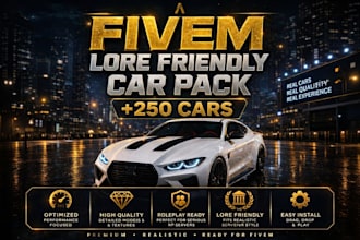 give you fivem lore friendly car pack
