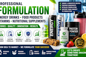 formulate energy drinks or food products, vitamins or nutritional supplements