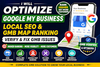 optimize google my business local SEO listing gmb map ranking gmb verify fix gmb