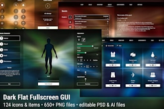 design 2d game ui, unity game ui, game ui design, icon menu for unity game