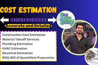 do construction, plumbing and hvac estimation, material takeoff
