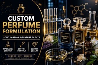 formulate a custom perfume, cologne, fragrance, or oil with a lasting scent