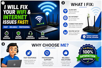 fix your internet, wifi and network issues remotely