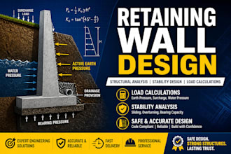 do structural analysis retaining wall stability design and load calculations