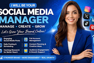 be your social media manager social media marketing manager social media post