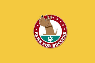 make original logo for paws dog training and dog sitting co