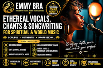 record ethereal vocals, meditation chants, mantra singing and spiritual song