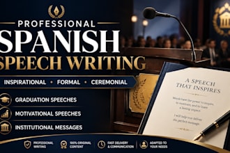 write inspiring speeches and ceremonial texts in spanish