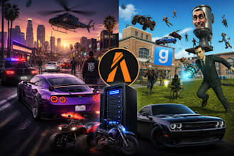 create custom fivem cars, gta v mods, garrys mod addons and server developer