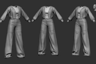 design layered clothing and ugc outfits for roblox avatars