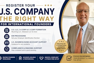 us llc registration, wyoming llc, delaware llc, s corp c corp, for international