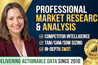 conduct professional market research and competitor analysis for your startup