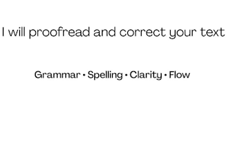 proofread your text for grammar, spelling and clarity